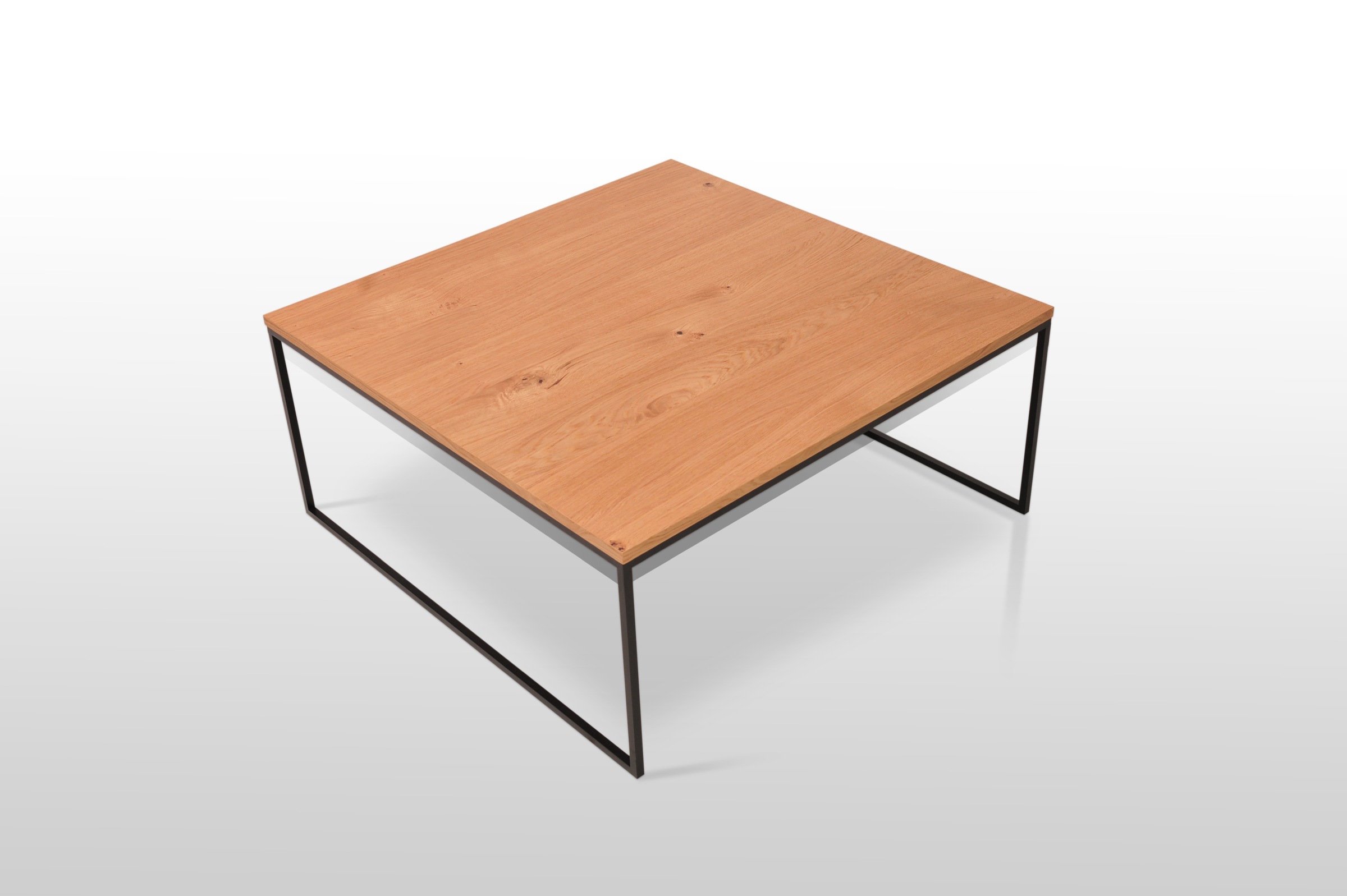 Stolik kawowy B10 &ndash; designerska ława z blatem fornirowanym