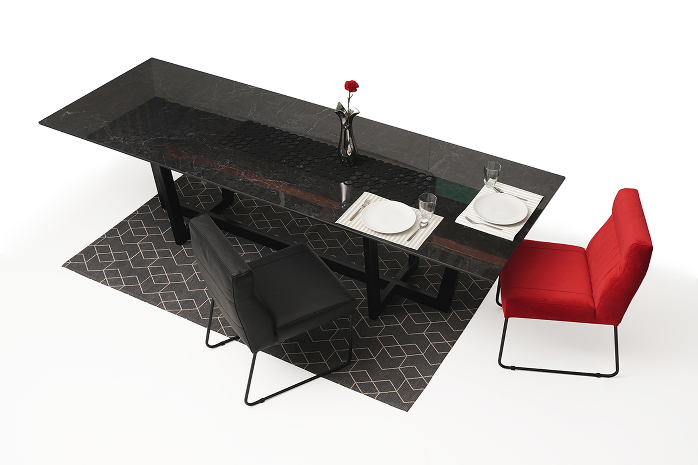 LARGO &ndash; ERGONOMICZNA NOGA W KOLORZE CZARNA STRUKTURA
