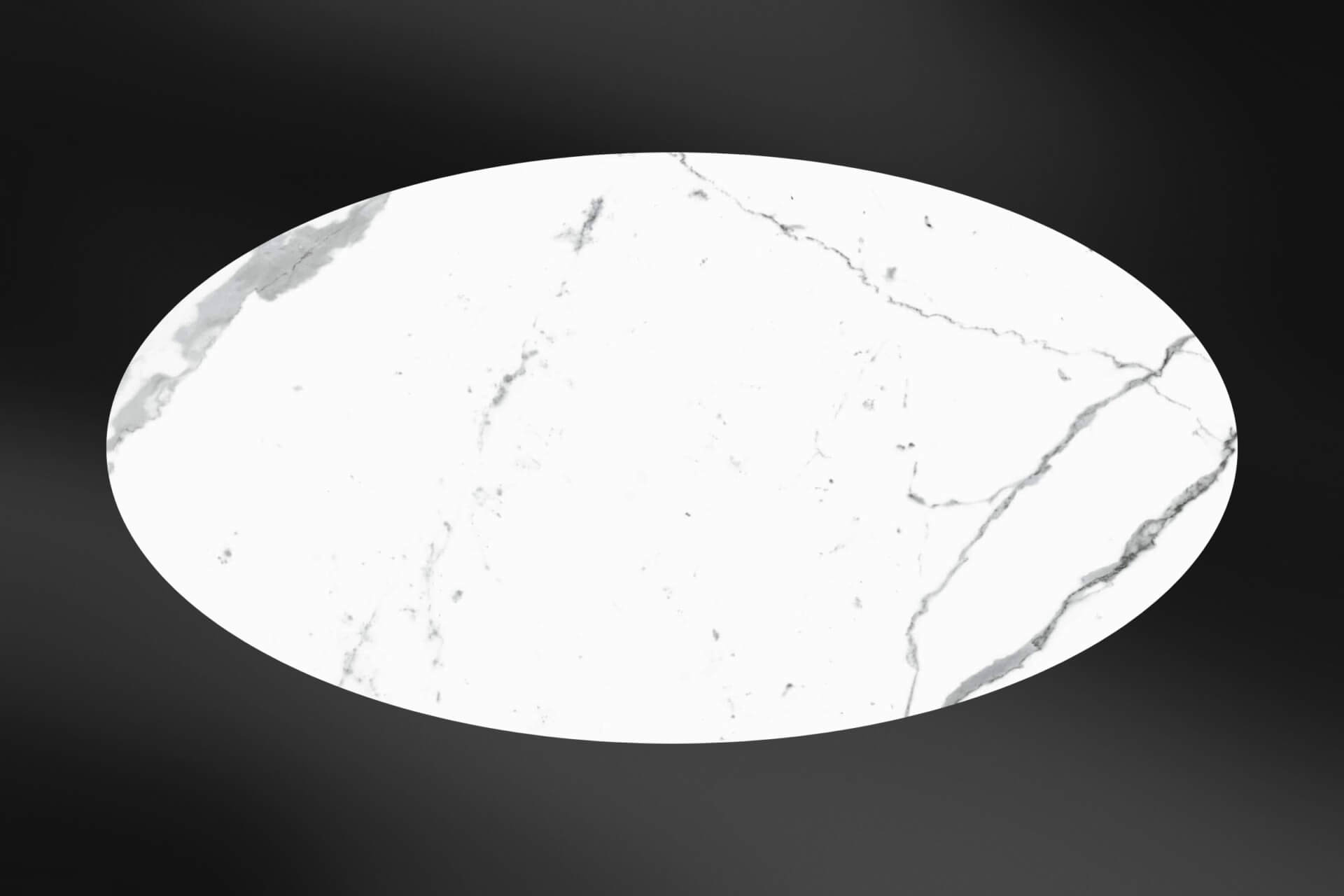 Blat do stołu: Statuario Venato poler 300 x 120 cm / Elipsa