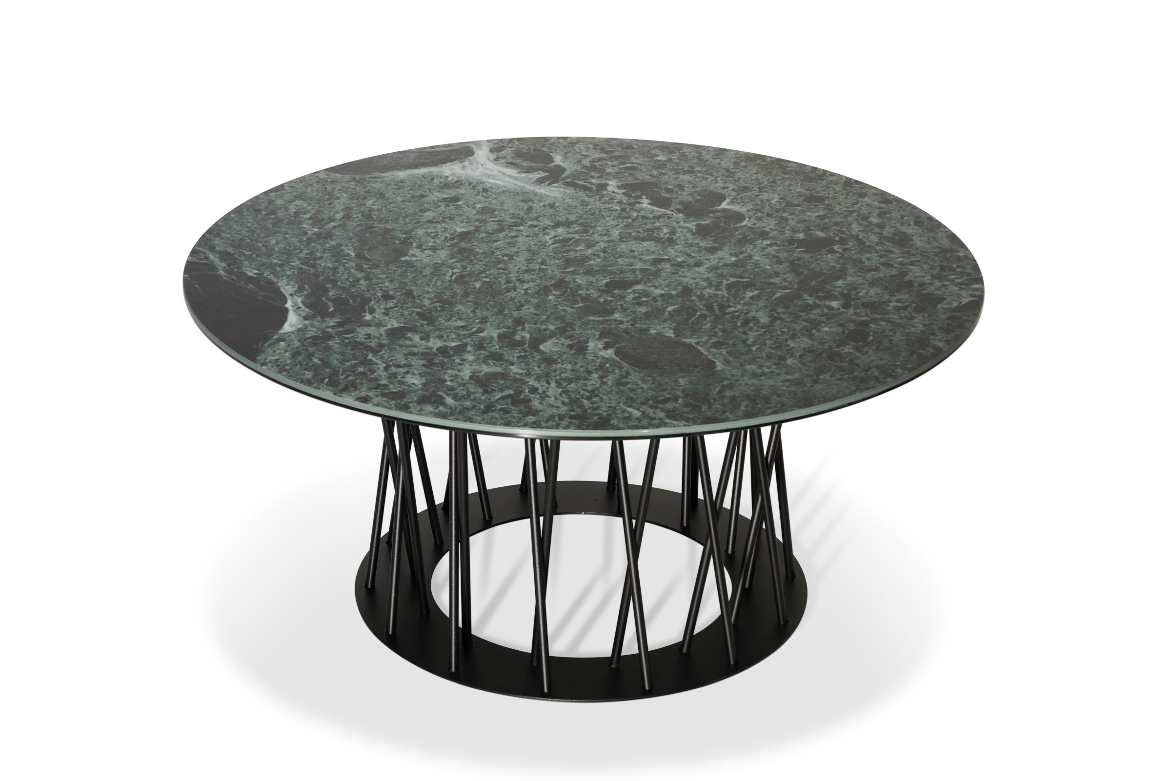 Stolik kawowy B33 &ndash; ze spiekiem kwarcowym Laminam &ndash; VERDE ALPI