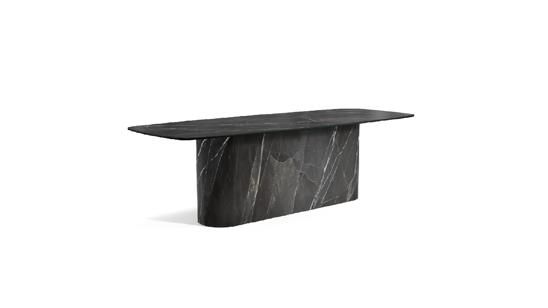 nowoczesny st&oacute;ł marmurowy ciemny design premium