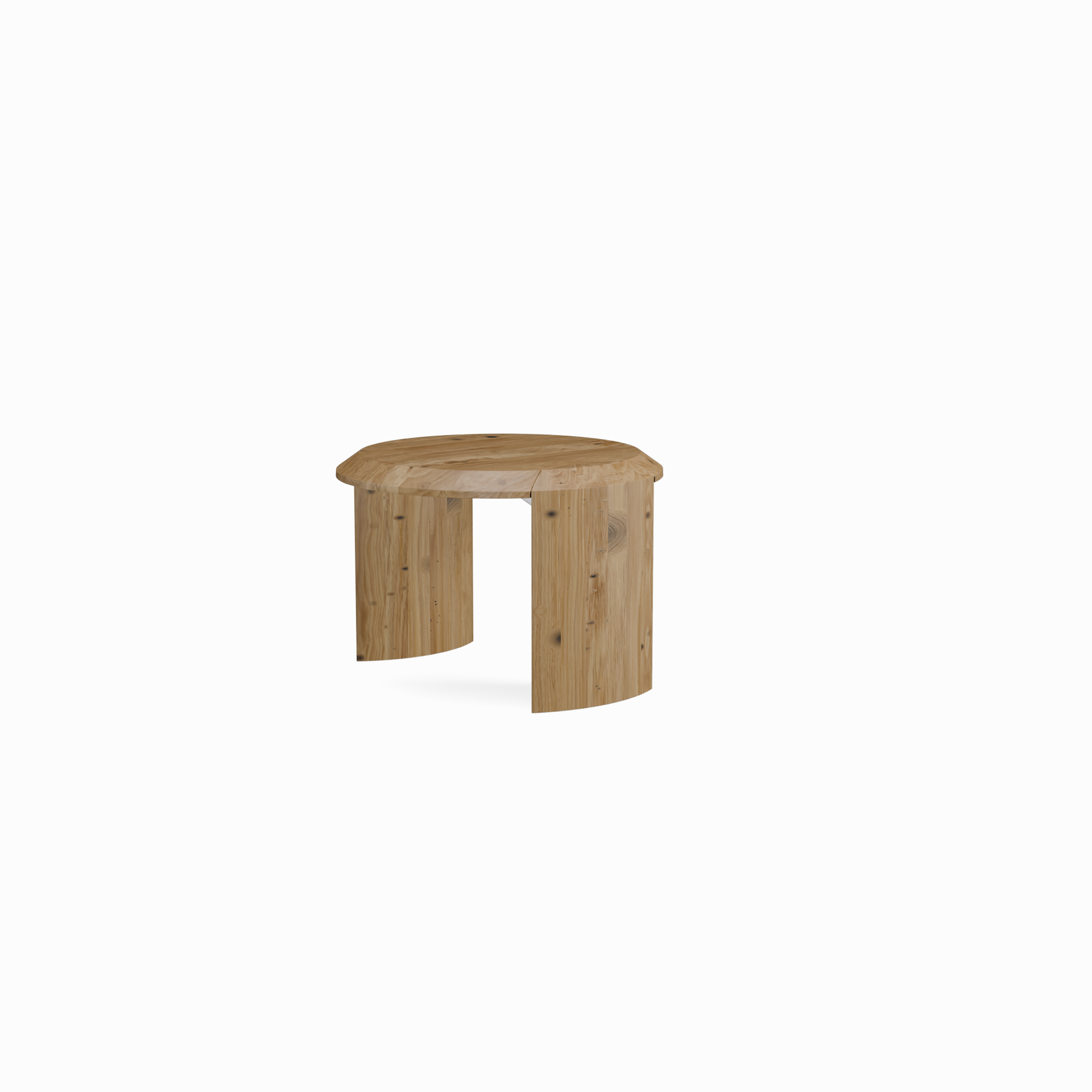 drewniany okrągły stolik kawowy nowoczesny design