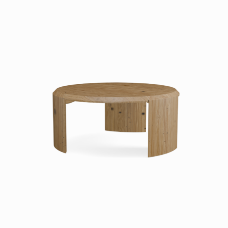 okrągły niski stolik drewniany nowoczesny design