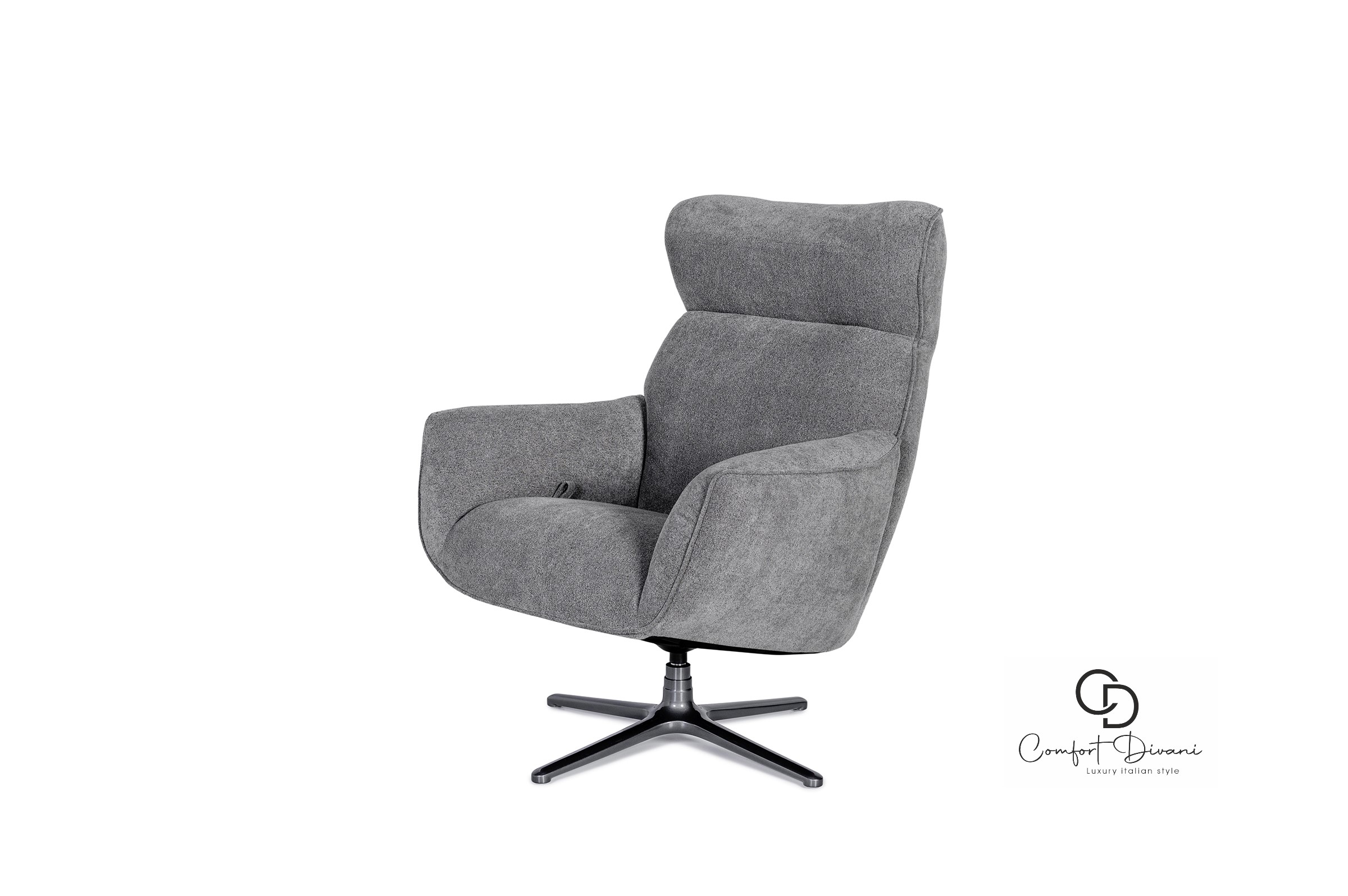 Nowoczesny Fotel CD1062 z Szarej Tkaniny &ndash; Elegancja w Wygodnym Wydaniu