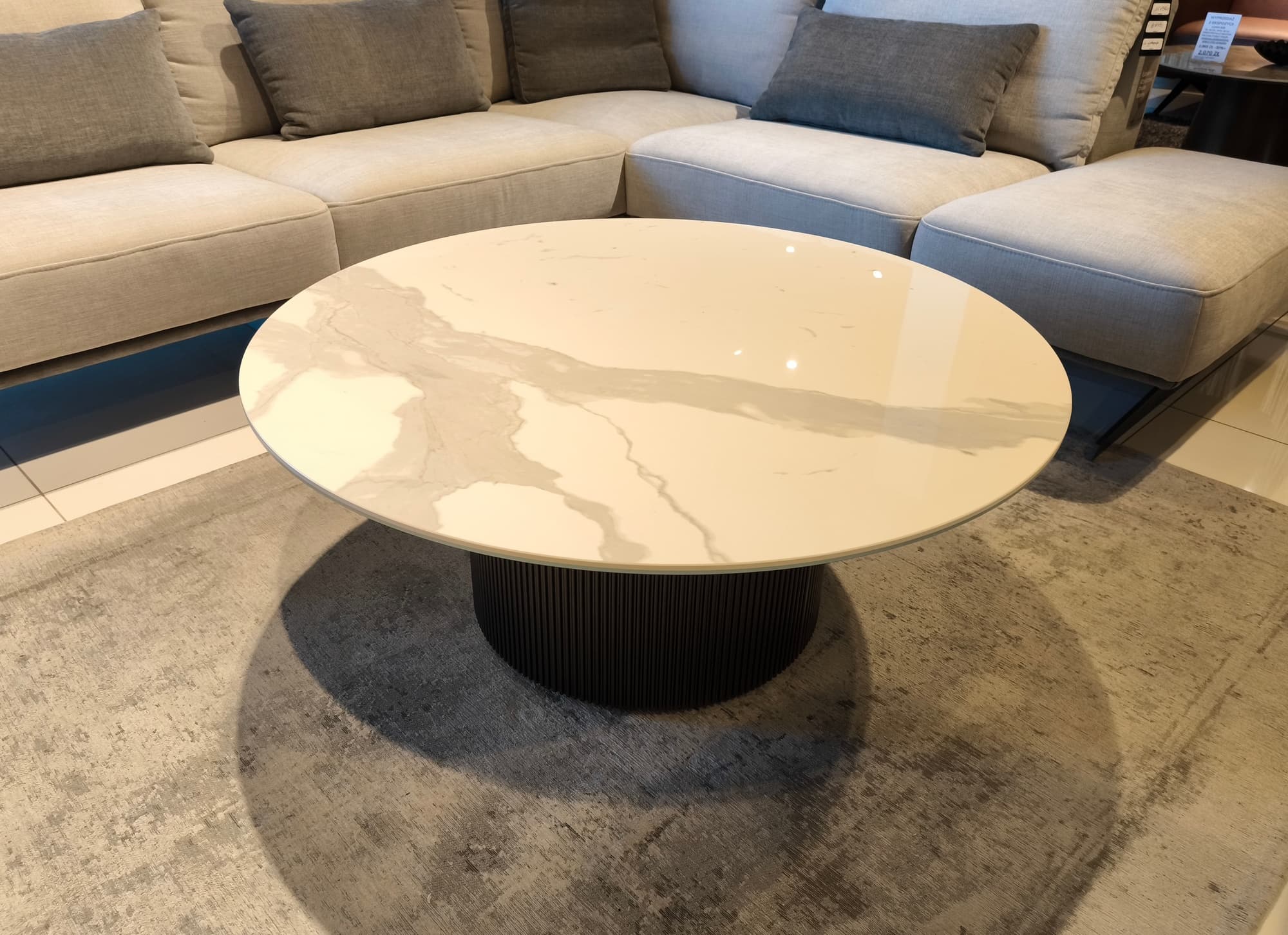 Stolik B43 śr. 100 cm, Spiek Statuario Venato poler