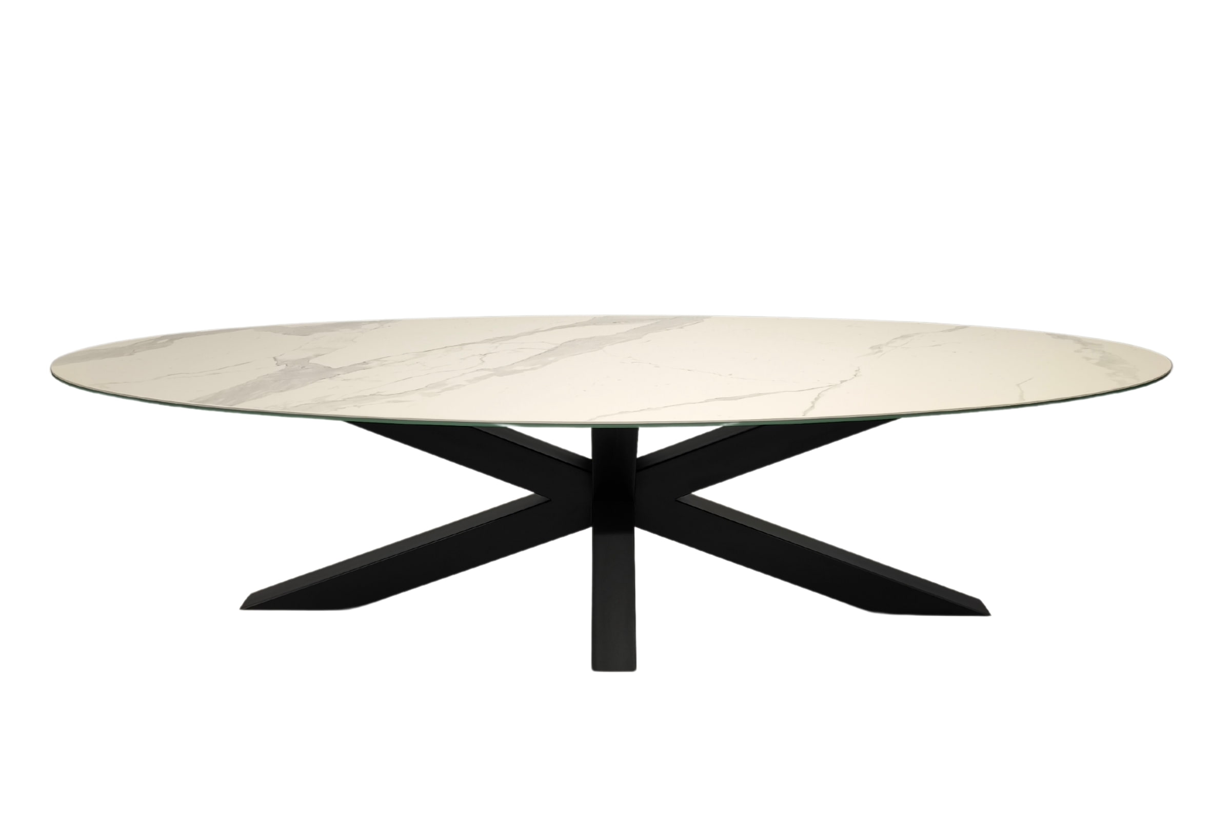 St&oacute;ł Bazalt(12) &ndash; 300 x 120 cm Blat Spiek Kwarcowy Statuario Venato Połysk