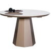 Meble 19 Piekny okragly rozkladany stol z metaliczna noga osmiokatna z blatem ze spieku kwarcowego laminam e1736960085744