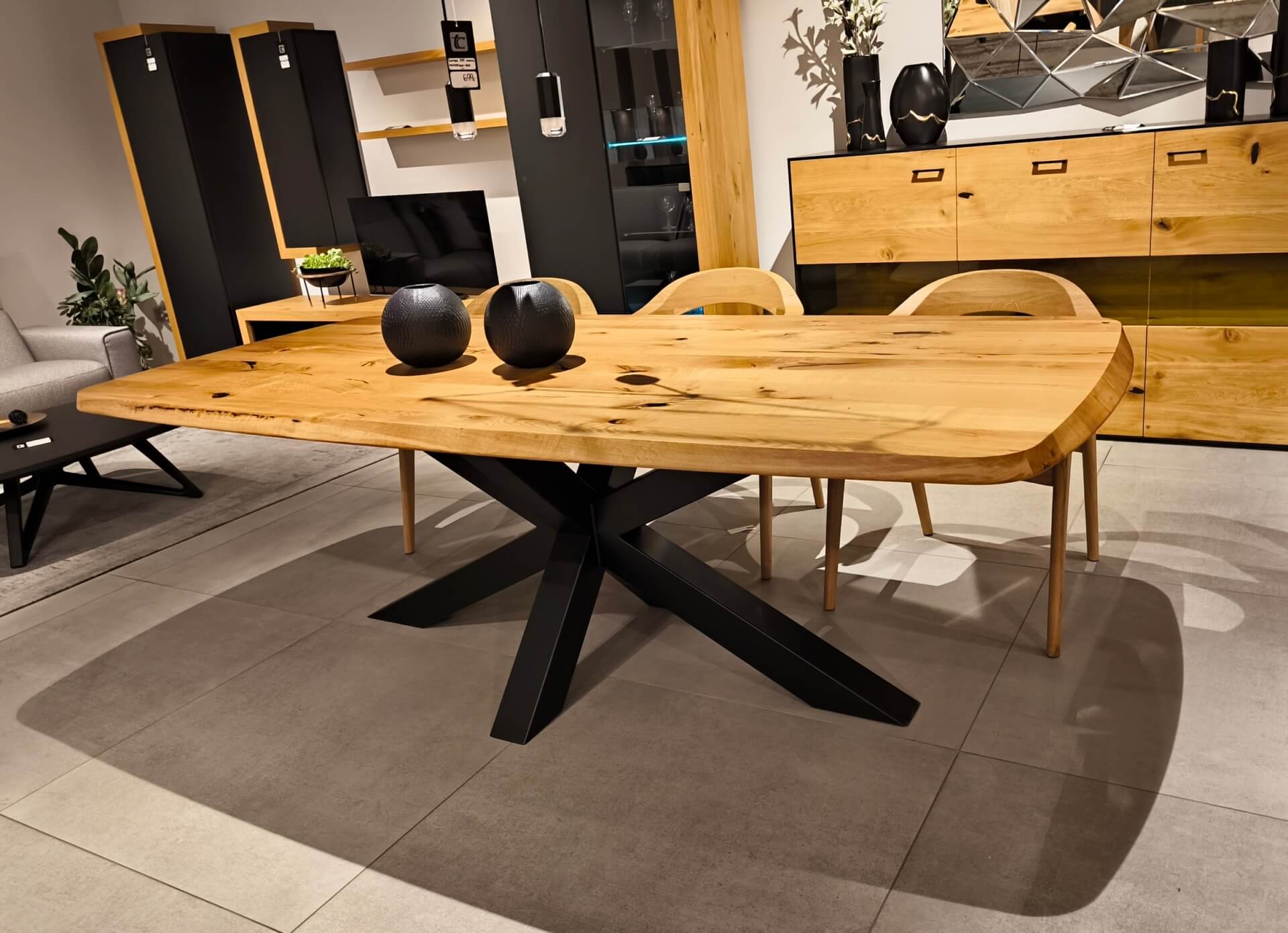 SPREZEDANY  ST&Oacute;Ł BAZALT 10  Lite drewno 240/110 cm