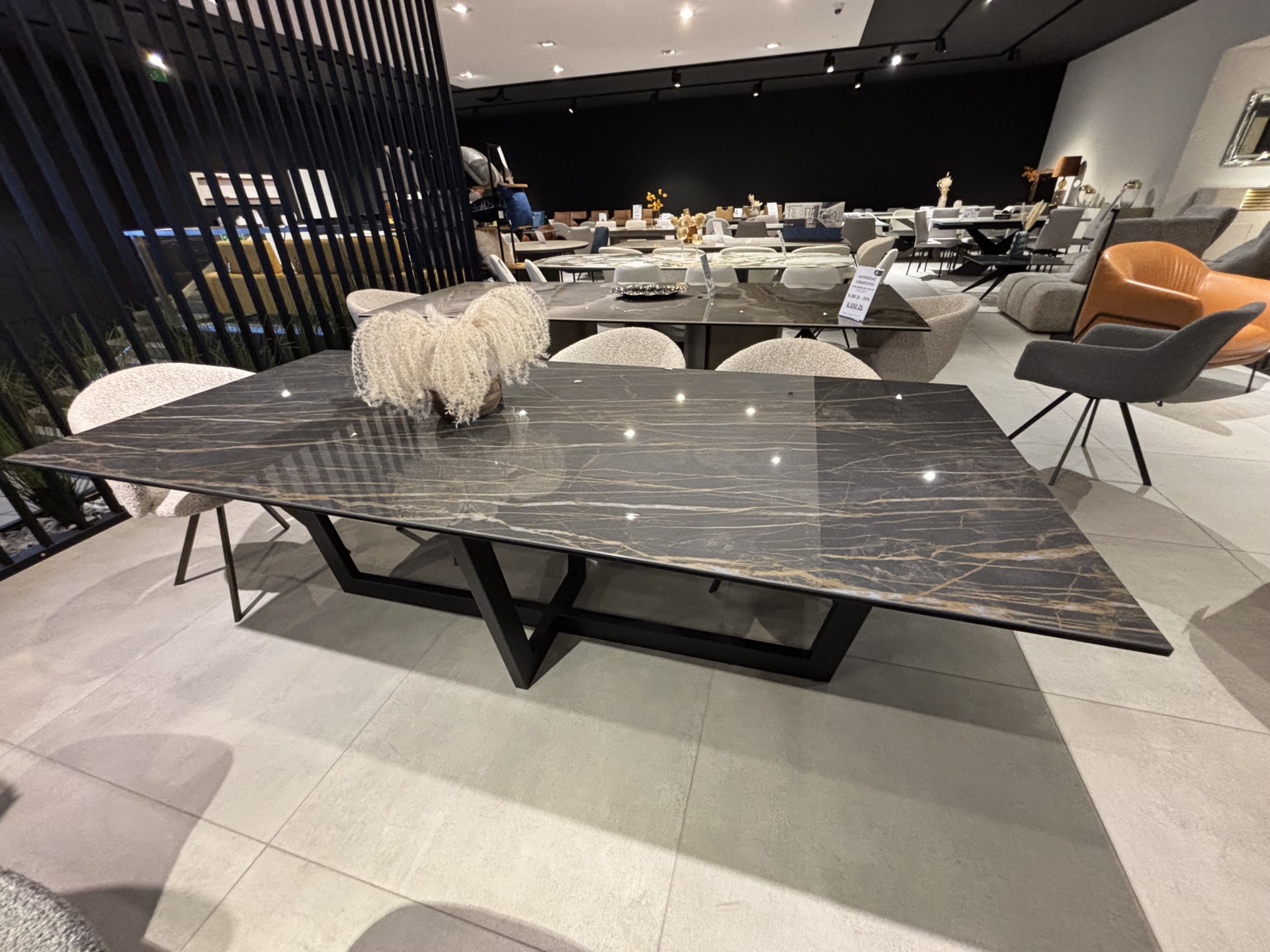 AMARI NOWOCZESNY ST&Oacute;Ł ZE SPIEKU NOIR DESIR POLER 230X100 -20% 6.550 ZŁ